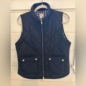 J Crew Factory Black Diamond Quilted Vest